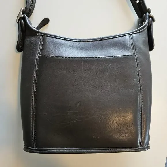 Vintage Coach Slim Duffle Sac Bag 9816 Leather Purse - Picture 5 of 13